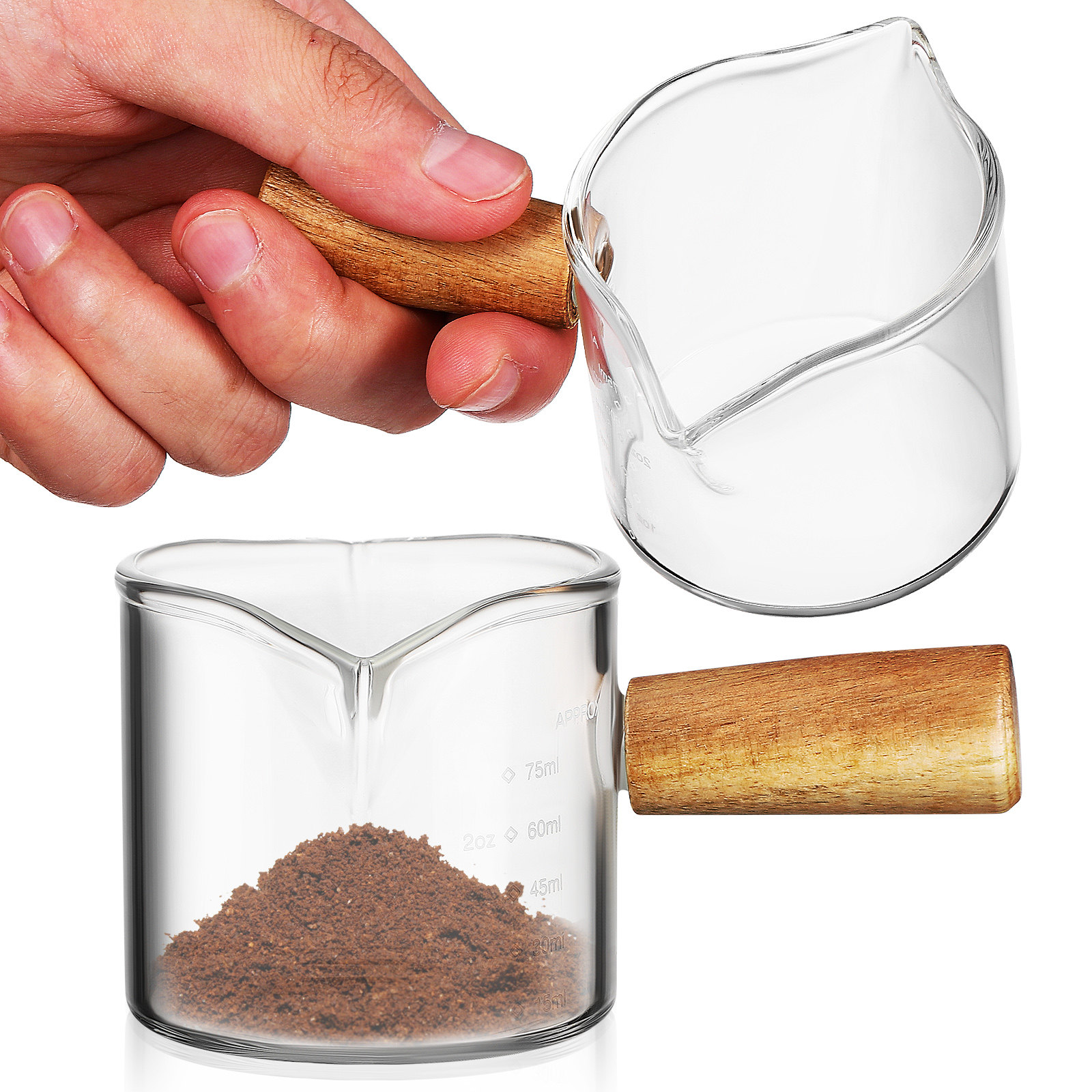 Espresso Shot Glass - 2 sztuki wysokiej jakości, grubostennych dzbanków